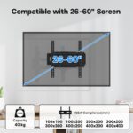 BONTEC TV Wandhalterung 26-60 Zoll – Schwenkbar, neigbar, ausziehbar bis 500mm – Bild 5