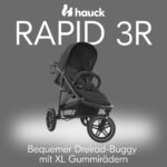 hauck Rapid 3R Dreirad-Buggy Schwarz – Geländetauglich mit Federung & Liegeposition – Bild 5