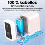 Funstorm 2K WLAN Überwachungskamera Aussen mit Akku – IP66 Wasserdicht, PIR & Sirene – Bild 2