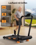LONTEK Klappbares Laufband mit Steigung – 10 km/h Heimtrainer für Zuhause – Bild 8