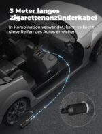 Oasser Elektrische Luftpumpe 6000mAh – Tragbarer Kompressor mit Dualer Anzeige für Auto, Motorrad & Fahrrad – Bild 6