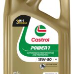Castrol POWER1 4T 15W-50 Motoröl 4L – Synthetikmischung für Motorradmotoren