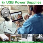 ELZO USB Akku-Ventilator 5000mAh – Leiser Mini Tischventilator mit 360° Drehung für Büro & Unterwegs – Bild 5