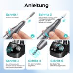 COSLUS E50 Nagelfräser Professionell 35000 U/min mit LCD-Anzeige – Komplettset für Salon & Zuhause – Bild 7