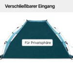 qeedo Quick Bay Pro Strandmuschel – UV80 Sonnenschutz für 3 Personen mit Quick-Up System – Bild 5