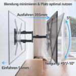 MOUNTUP TV-Wandhalterung 26-60 Zoll – Schwenkbar & Neigbar bis 35 kg, VESA 400x400 – Bild 3