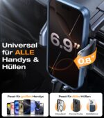 VICSEED KFZ Handyhalterung mit 20kg Saugnapf & Lüftungsclip – 360° drehbar für iPhone & Samsung – Bild 6