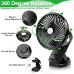 ELZO USB Akku-Ventilator 5000mAh – Leiser Mini Tischventilator mit 360° Drehung für Büro & Unterwegs – Bild 3