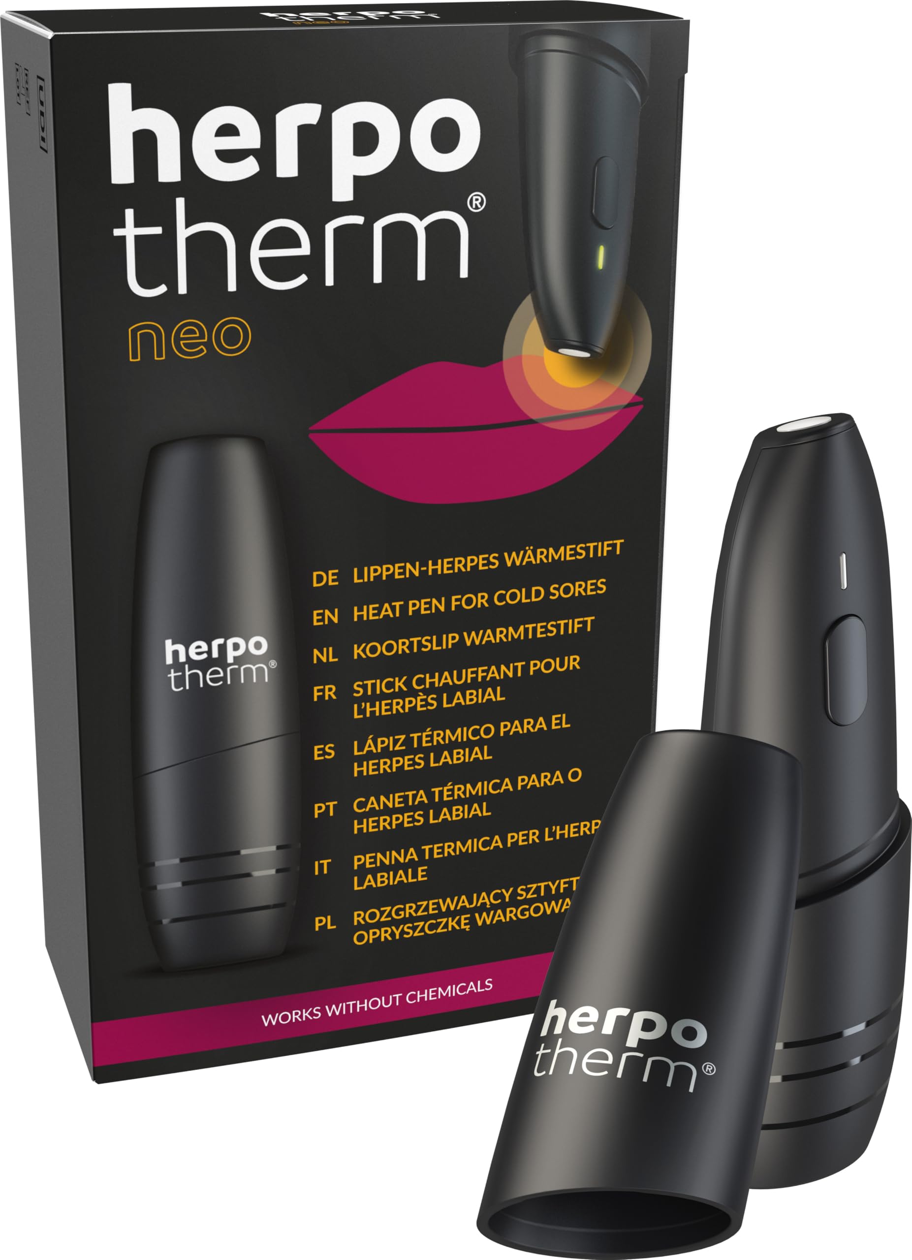 71lpYYW6FuL._SY2560_.jpg Herpotherm neo Herpesstift – Medizinprodukt mit konzentrierter Wärme gegen Lippenherpes, chemiefrei & dermatologisch getestet – Bild 1