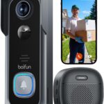 BOIFUN WLAN Videotürklingel 2K mit Nachtsicht, Bewegungserkennung & Alexa-Kompatibilität