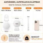 Auxmir Kosmetikspiegel 30X/1X mit LED-Beleuchtung – Dimmbar Schminkspiegel für Zuhause & Reisen – Bild 9