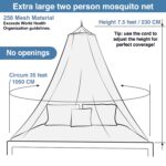 Moskitonetz 10,5 x 2,3 m mit Klebehaken – Vollständig geschlossener Mückenschutz für Reisen & Zuhause – Bild 6