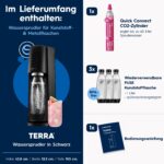 Sodastream TERRA Wassersprudler – Sprudelwasser auf Knopfdruck mit CO2-Zylinder & Flaschen – Bild 4