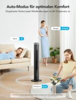 GoveeLife Intelligenter Turmventilator – WLAN & Sprachsteuerung, 75° Oszillation, leise – Bild 6