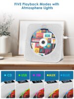 Gueray 5-in-1 CD-Player mit Bluetooth 5.0, FM-Radio & USB – Kompaktanlage für Zuhause – Bild 4