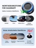 Lamicall MagSafe Autohalterung mit Vakuum-Saugnapf – 360° drehbar für iPhone 17/16 – Bild 8