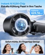 KIMMOO Handventilator mit Eiskühlung – 21000 U/min, 199 Stufen, 14h Akku, 3-in-1 – Bild 3