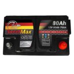 SMC Speed Max 80Ah 12V Autobatterie – Starterbatterie mit 750A Kaltstartstrom – Bild 10
