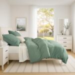 Duvetnova Bettwäsche 135x200 4teilig – Premium-Mikrofaser mit Reissverschluss Salbeigrün – Bild 7