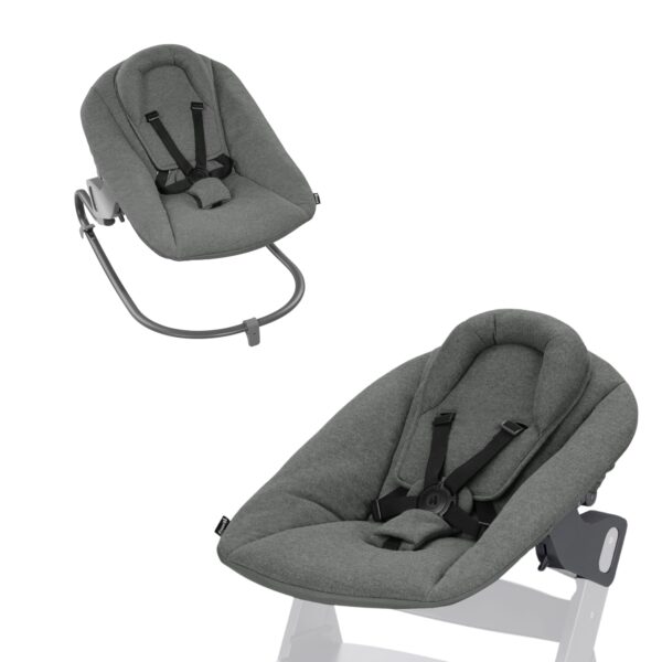 hauck Alpha Bouncer Premium Neugeborenenaufsatz – 2-in-1 Babywippe & Hochstuhlaufsatz