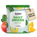 Daily Greens Superfood Pulver 300g – Veganes Nährstoffkonzentrat mit Gerstengras & B12
