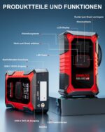 GOOLOO A3 Starthilfe Powerbank 3000A mit Luftkompressor 150PSI – Auto Jump Starter für 12V Fahrzeuge – Bild 8