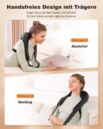KNQZE 4D Shiatsu Nackenmassagegerät mit Graphenheizung & Wärme – Kabellos für Nacken, Schulter & Rücken – Bild 5