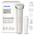 Philips Lady Shaver Series 8000 – Kabelloser Damenrasierer mit flexiblem Kopf & LED für Körper