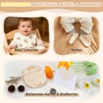 Baby-Geschenkkorb mit Windel-Caddy, Sensorikbuch & Meilensteinkarten – Unisex Neugeboreneset – Bild 7