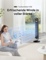 DREO Smart Turmventilator 20dB – Leiser DC Motor mit Sprachsteuerung & App-Kontrolle – Bild 2