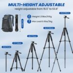 Victiv 162 cm Aluminium Stativ mit Fernauslöser – Universalstativ für Smartphone & Kamera – Bild 2