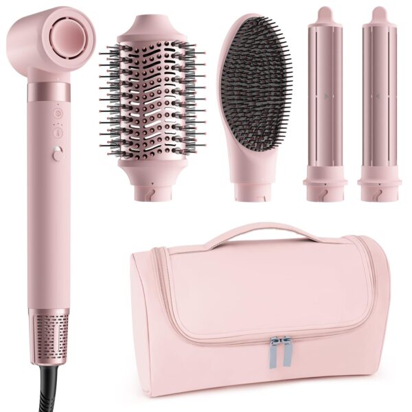 MESCOMB 5-in-1 Airstyler Set – 110.000 U/min Hairstyler mit Ionen-Föhn & Auto-Wrap Lockenstab