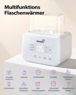 GROWNSY 9-in-1 Flaschenwärmer mit Sterilisator – Doppel-Flaschenkapazität für schnelles Erwärmen – Bild 7