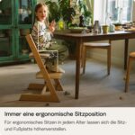 Stokke Tripp Trapp Stuhl Natur – Mitwachsender Hochstuhl für Babys bis Erwachsene – Bild 4