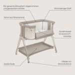 Lionelo Luna Beistellbett 2in1 mit Matratze – Co-Sleeping für Neugeborene bis 9 kg – Bild 13