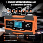 EAFC 12A KFZ Batterieladegerät 12V – Vollautomatisches Intelligentes Erhaltungsladegerät mit LCD – Bild 3