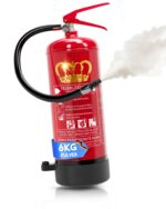 König Feuerlöscher Pulver 6 kg ABC – DIN EN 3 Dauerdruck mit Wandhalterung