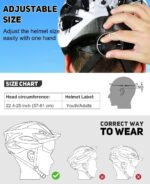 RaMokey Fahrradhelm 57-62 cm mit LED-Licht & Magnetvisier – Sicherheitshelm für Damen & Herren – Bild 6