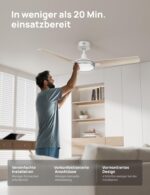 DREO Deckenventilator 132 cm mit LED-Licht & Alexa – 6-stufig dimmbar, DC-Motor, Fernbedienung – Bild 7