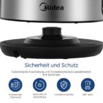 Midea Wasserkocher 1.7L Edelstahl – 2200W Schnellkochfunktion mit Trockenlaufschutz – Bild 6