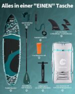 COOLCAA SUP Board 355cm Aufblasbar – Stabiles Stand-Up Paddleboard mit Zubehör für Anfänger & Profis – Bild 5