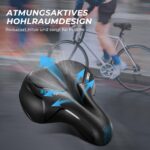 YOUNGDO Fahrradsattel mit Gel & Memory-Schaum – Ergonomischer Komfortsitz für Damen & Herren – Bild 3