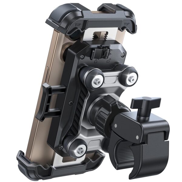 JOYROOM Motorrad-Handyhalterung mit Doppelt-Vibrationsdämpfung – 360° drehbar für iPhone & Samsung
