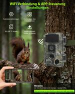 KJK Wildkamera 64MP 4K mit WLAN APP – Bewegungsmelder & Nachtsicht für Wildtierbeobachtung – Bild 2
