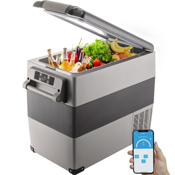 VEVOR 55L Tragbare Auto-Kühlbox mit Kompressor – Elektrischer Gefrierschrank für Camping & Reisen