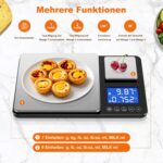 Letron Digitale Küchenwaage mit Dual-Plattform 15kg/1g & 500g/0.01g – Profi-Feinwaage – Bild 2