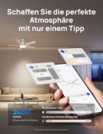 DREO Smart Deckenventilator 132 cm mit LED-Licht – 12 Geschwindigkeiten & Sprachsteuerung – Bild 4