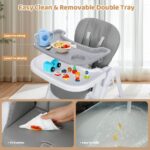 YOLEO Kinderhochstuhl 4in1 mit Spielbügel – mitwachsender Hochstuhl für Babys & Kleinkinder – Bild 4