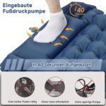 HAUSPROFI Isomatte 10cm mit Fußpumpe & Kissen – Ultraleichte Campingmatratze für Outdoor – Bild 4