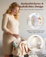 KISSBOBO K5 Doppel-Milchpumpe elektrisch – 4 Modi, 19 Stufen, 280mmHg Saugkraft, freihändig – Bild 8
